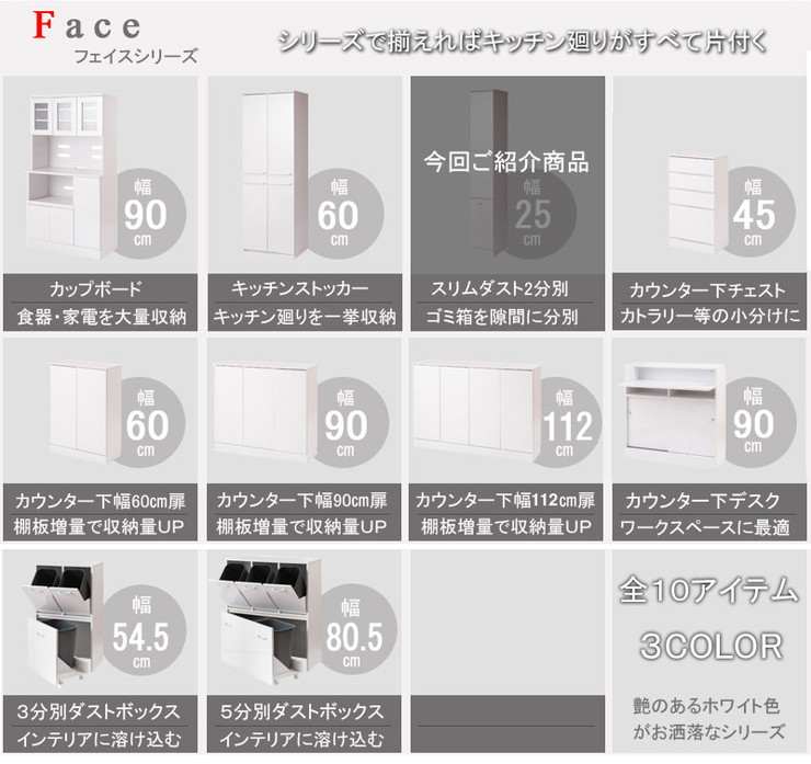 返品交換0円のゴミ箱付き ダストボックス コンパクト 2分別 スリム 棚 幅25 コンパクト おしゃれ 白 2分別 棚 日本製 収納棚 代引不可 リコメン堂生活館 送料無料 ホワイト 送料無料 日本製 ダストボックス ゴミ箱付き 棚 コンパクト スリム 2分別 幅25