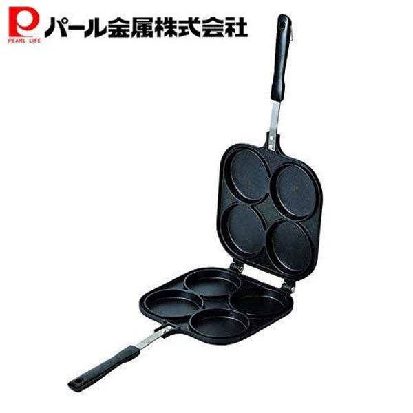 パール金属 おやつDEっSEII ふっ素加工大判焼器4穴 D-6537