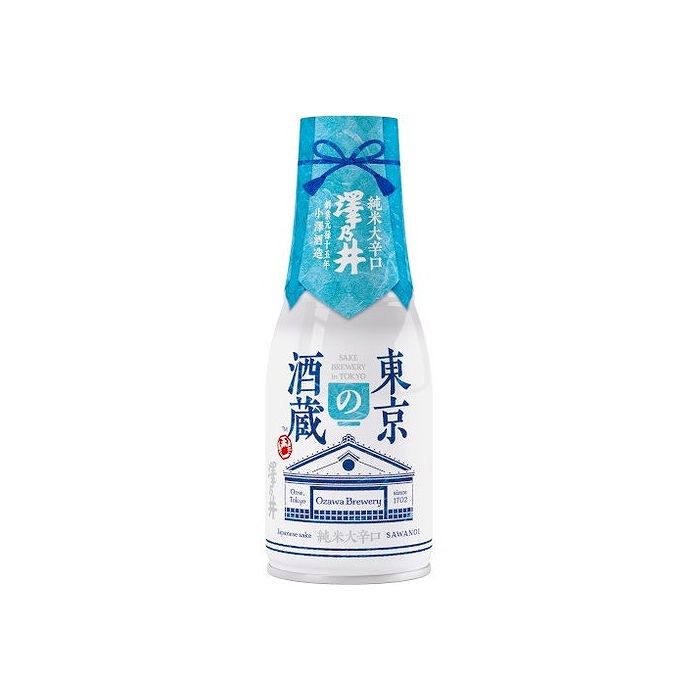 【24個セット】 澤乃井 純米大辛口 東京の酒蔵 ボトル 缶 180ml x24 セット まとめ売り セット販売 お徳用 おまとめ品(代引不可)【送料無料】｜リコメン堂生活館