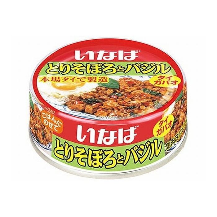 【24個セット】 いなば とりそぼろとバジル 缶 75g x24 まとめ売り セット販売 お徳用 おまとめ品(代引不可)【送料無料】