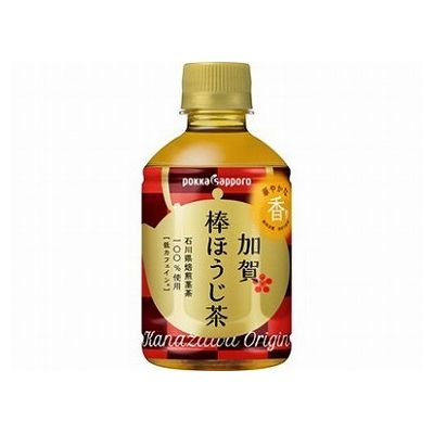 【24個セット】 ポッカサッポロ 加賀棒ほうじ茶 ペット 275ml x24(代引不可)【送料無料】