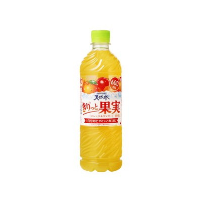 サントリー 天然水 きりっと果実オレンジ＆マンゴー ペット 600ml x24 24個セット(代引不可)【送料無料】 4,277円