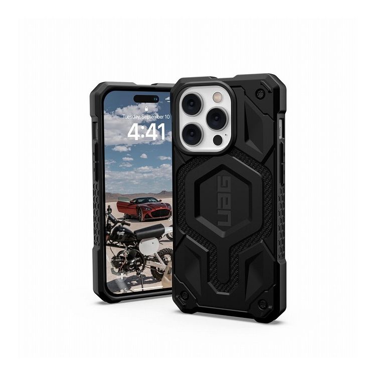 【日本正規代理店品】 URBAN ARMOR GEAR iPhone 14 Pro 6.1 2022対応 耐衝撃ケース MagSafe対応 MONARCH PRO ケブラーブラック UAG-IPH22MB-PMS-KB アイフォン ケース カバー スマホ スマートフォン【送料無料】