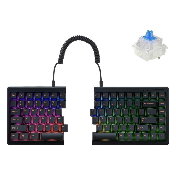 Barocco Mistel MD770 RGB (英語配列/青軸) 左右分離型 有線式 メカニカルキーボード 【日本正規代理店品】 ML-MD770R-U-BL/BK キーボード【送料無料】|リコメン堂生活館