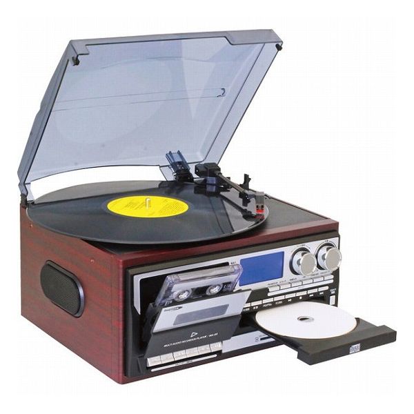 CICONIA チコニア クラシカルレコードプレーヤー ブラウン TE-1907BR レコード 再生 懐かしい オーディオ 蓄音機 プレーヤー(代引不可)