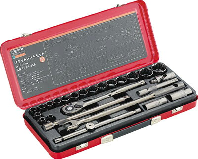TRUSCO ソケットレンチセット 差込角12.7mm 25S【TSW4-25S】(レンチ・スパナ・プーラ・ソケットレンチセット)【送料無料】｜リコメン堂生活館