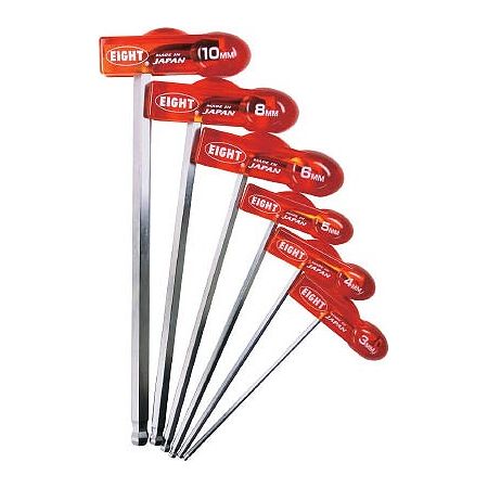 エイト T型 六角棒スパナ テーパーヘッド 分離可能樹脂ハンドル WHHS6TL【送料無料】