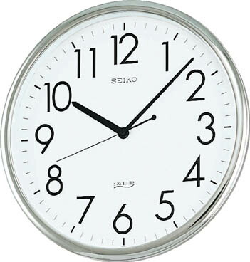 ＳＥＩＫＯ オフィスクロック 直径314×36 Ｐ枠 銀色【KH220A】(ＯＡ・事務用品・掛時計)【送料無料】