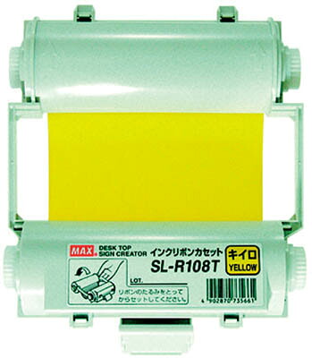 ＭＡＸ ビーポップ 使い切りインクリボンカセット 黄【SL-R108T】(ＯＡ・事務用品・ラベル用品)【送料無料】