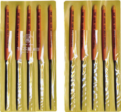 ツボサン 組ヤスリ 10本組 丸 細目【MA010-03】(研削研磨用品・ヤスリ)【送料無料】