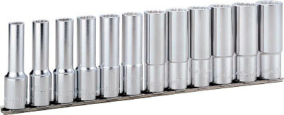 ＴＯＮＥ ディープソケットセット（12角・ホルダー付） 12ｐｃｓ【HDL412】(レンチ・スパナ・プーラ・ソケット)【送料無料】｜リコメン堂生活館