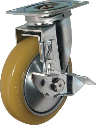 ハンマー Sシリーズ自在SP付ウレタンB車150mm【413S-URB150-BAR01】(キャスター・プレート式ウレタン車)【送料無料】