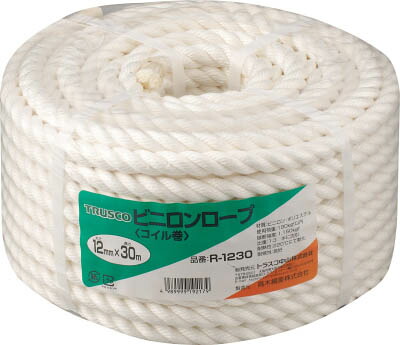 ＴＲＵＳＣＯ ビニロンロープ 3つ打 線径12ｍｍＸ長さ30ｍ【R-1230】(ロープ・ひも・ロープ)【送料無料】