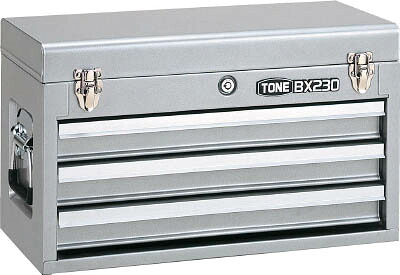 ＴＯＮＥ ツールチェスト 508Ｘ232Ｘ302ｍｍ シルバー【BX230SV】(工具箱・ツールバッグ・スチール製工具箱)【送料無料】｜リコメン堂生活館