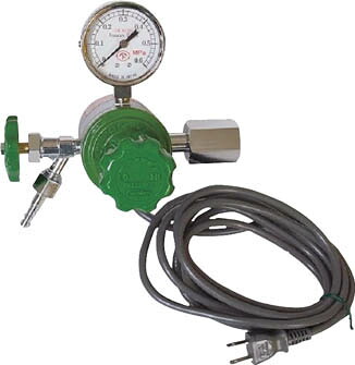 ヒーター付圧力調整器 ＹＲ－507Ｖ【YR-507V】(溶接用品・ガス調整器)【送料無料】