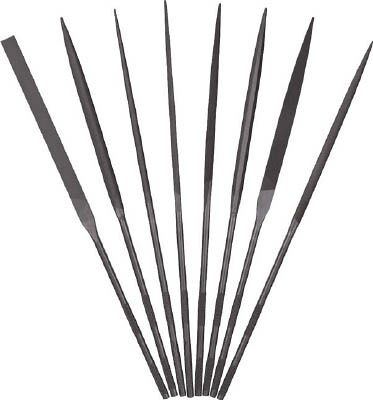 ツボサン 精密ヤスリ 8本組 半丸 ＃6【HA00856T】(研削研磨用品・ヤスリ)【送料無料】