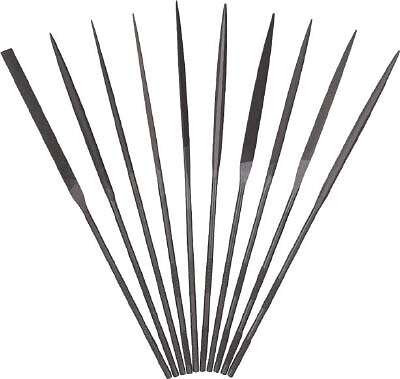 ツボサン 精密ヤスリ 10本組 半丸 ＃6【HA01056T】(研削研磨用品・ヤスリ)【送料無料】｜リコメン堂生活館