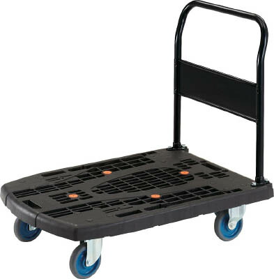 ＴＲＵＳＣＯ カルティオビッグ 固定 900Ｘ600 Ｓ付 黒【MPK-900-BK-S】(運搬台車・樹脂製運搬車)【送料無料】
