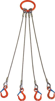 大洋 4本吊 ワイヤスリング 5t用×2m【4WRS 5TX2】(吊りクランプ・スリング・荷締機・チェーンスリング)【送料無料】