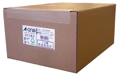 エーワン ラベルシール マット紙 12面 1000シート 31161 (1箱)【送料無料】