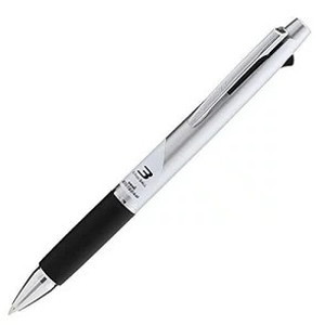 【単品10個セット】 三菱鉛筆 3色ボールペン ジェットストリーム 0.7 SXE380007.26 シルバー【送料無料】