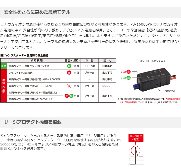 日立 ポータブルパワーソース PS-16000RP ジャンプスターター