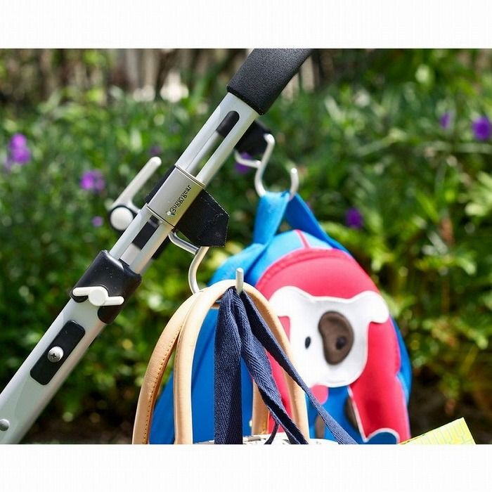 Buggygearバギーギアブティックバギーフックベビーカー用フック2個セットブラックxプラチナCON-BG-2191【送料無料】