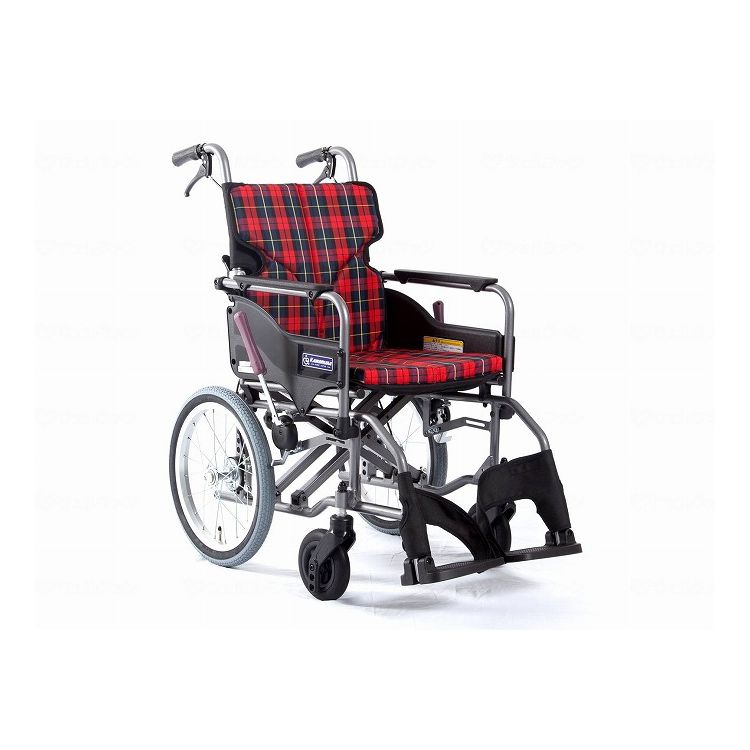 カワムラサイクル モダンAstyle 背折れ介助用 KMD A16 42 M 赤チェック(A10) 座幅42 前座43cm KMD-A16-42-M(代引不可)【送料無料】|リコメン堂生活館