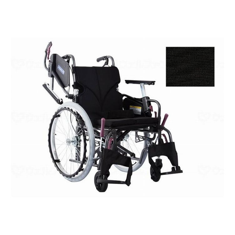 カワムラサイクル モダンCstyle 自走用 22インチ中・高床 No.19黒(ポリエステル) 座幅40 前座47cm KMD-C22-40-SH(代引不可)【送料無料】|リコメン堂生活館