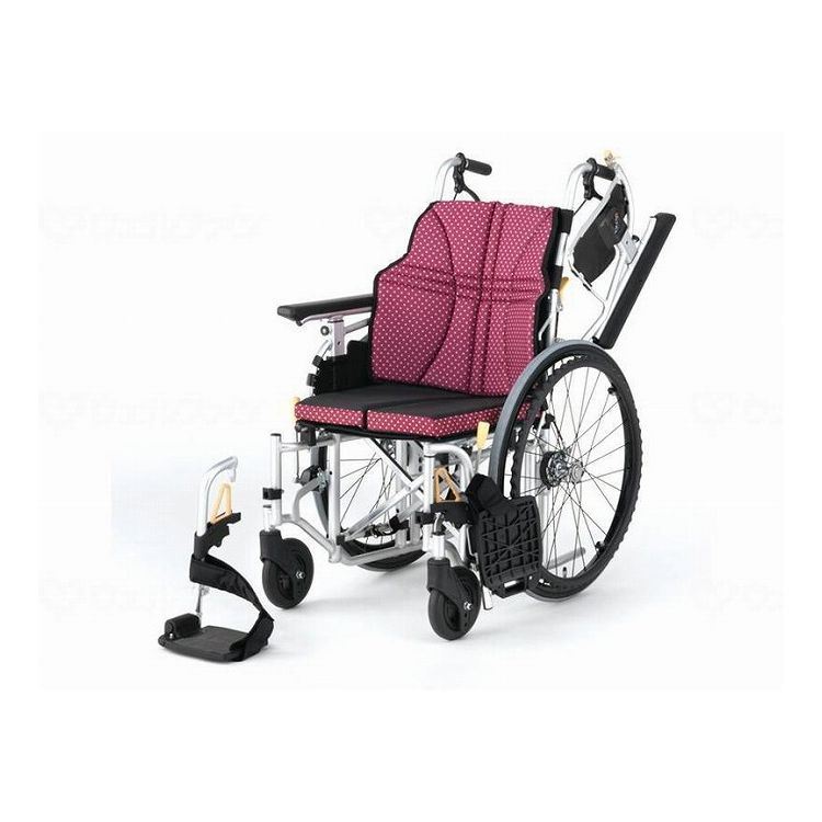 日進医療器 ウルトラシリーズ 自走式 NA U7 ワイン 座幅40 前座40cm NA-U7(代引不可)【送料無料】