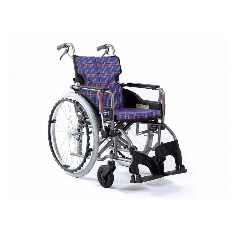 カワムラサイクル モダンAstyle 背折れ自走用 KMD-A22-42-M 紫チェック(A11) 座幅42-前座43cm 車いす 車椅子 車イス キャリー 車 移動 介護 補助(代引不可)【送料無料】｜リコメン堂生活館 27,014円