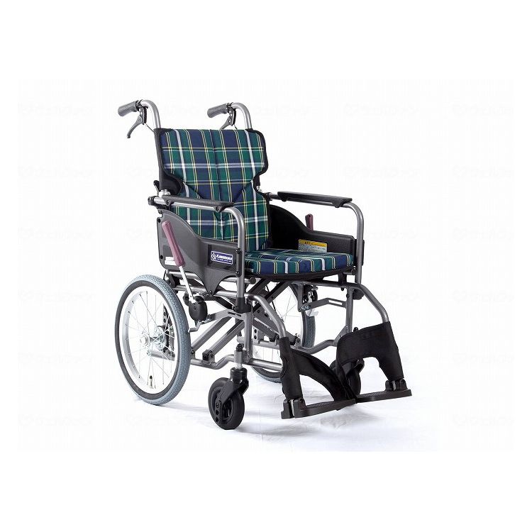 カワムラサイクル モダンAstyle 背折れ介助用 KMD-A16-42-M 緑チェック(A9) 座幅42-前座43cm 車いす 車椅子 車イス キャリー 車 移動 介護 補助(代引不可)【送料無料】|リコメン堂生活館