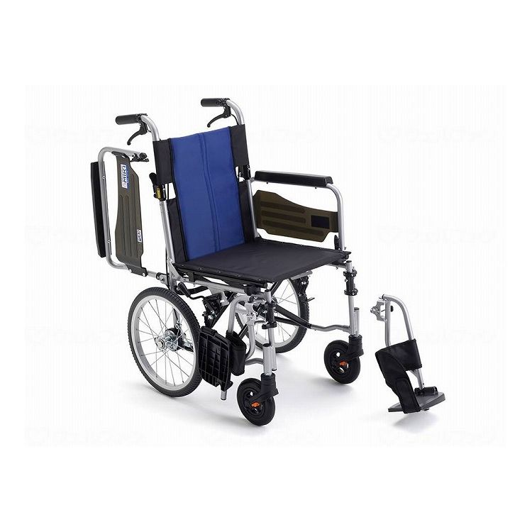 ミキ BAL-R4 多機能車いす 介助型/ブルー(A-2)ナイロン/40 ブルー(A-2)ナイロン 40 CJ01147 517786_4619_400(代引不可)【送料無料】｜リコメン堂生活館