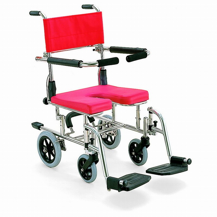 カワムラサイクル シャワー用(高さ調整式)KS10・標準/クリあり/レッド/前座高400mm レッド 前座高400mm KS10 501194 180 11714(代引不可)【送料無料】