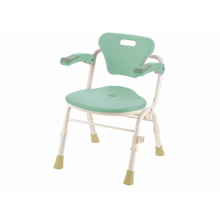 1台 リッチェル やわらかシャワーチェアクレオ折タタミ防カビプラス肘掛付/ライトグリーン/幅46cm ライトグリーン 幅46cm 140066 426626_1060_19599(代引不可)【送料無料】|リコメン堂生活館