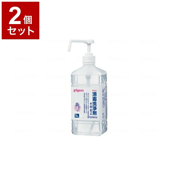 【単品2個セット】ピジョンタヒラ 消毒洗浄剤(ポンプ付) 本 1L 106103BC(代引不可)【送料無料】