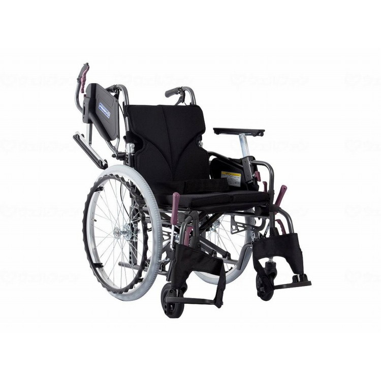 カワムラサイクル モダンCstyle 自走用 22インチ中・高床/No.68黒メッシュ(ポリエステル)/座幅38-前座43cm(代引不可)【送料無料】｜リコメン堂生活館