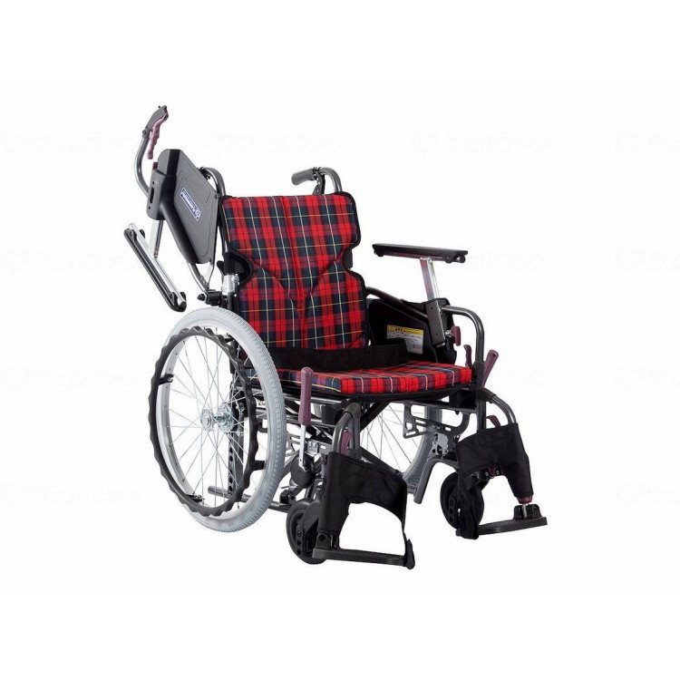 カワムラサイクル モダンCstyle 自走用 20インチ低床/赤チェック(A10)/座幅42-前座36cm(代引不可)【送料無料】｜リコメン堂生活館
