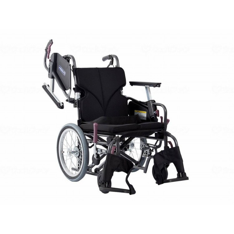 カワムラサイクル モダンCstyle 介助用 16インチ低床/No.68黒メッシュ(ポリエステル)/座幅42-前座38cm(代引不可)【送料無料】|リコメン堂生活館