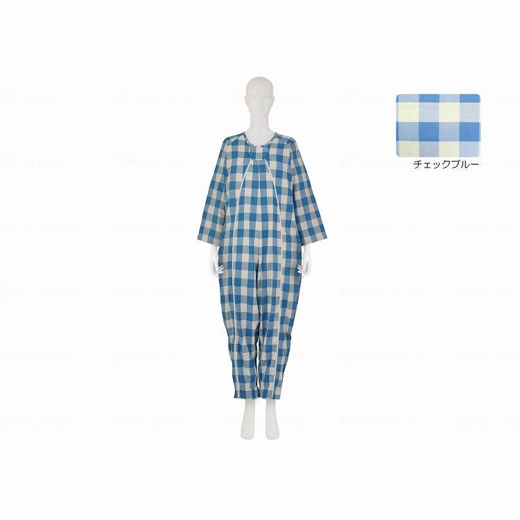 竹虎 フドーねまきA 厚手/チェックブルー/L(代引不可)【送料無料】