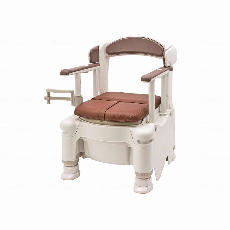 アロン化成 ポータブルトイレFX-30 座面付/アースブラウン/ソフト便座(代引不可)【送料無料】