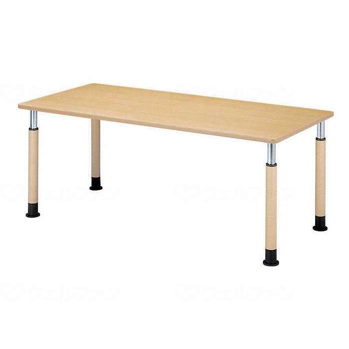 オフィス・ラボ 昇降式テーブル 4Rタイプ キャスターなし 角型/ナチュラル/180×90(cm)(代引不可)【送料無料】