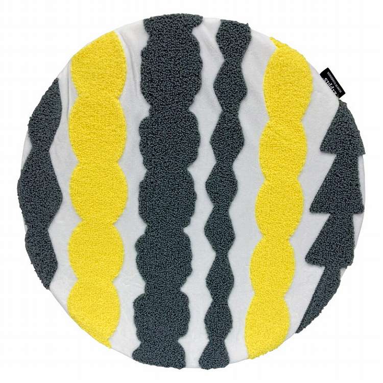 キッピス サガラ刺繍チェアパッド1P KP-62250663 イエロー(代引不可)【送料無料】