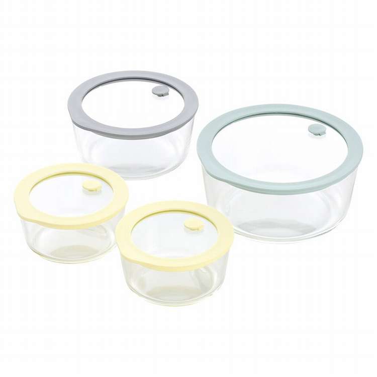電子レンジ対応NEWグラスコンテナ4pcs 7041678(代引不可)【送料無料】