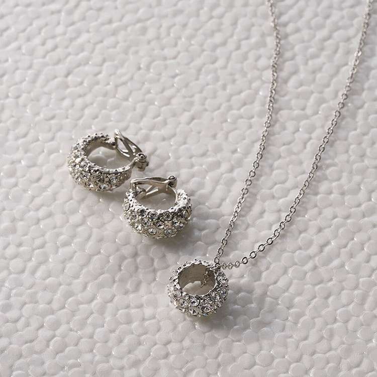 ジョルジュ レッシュ パヴェリングネックレス&イヤリング 467-122GR-N1+0305RH(代引不可)【送料無料】