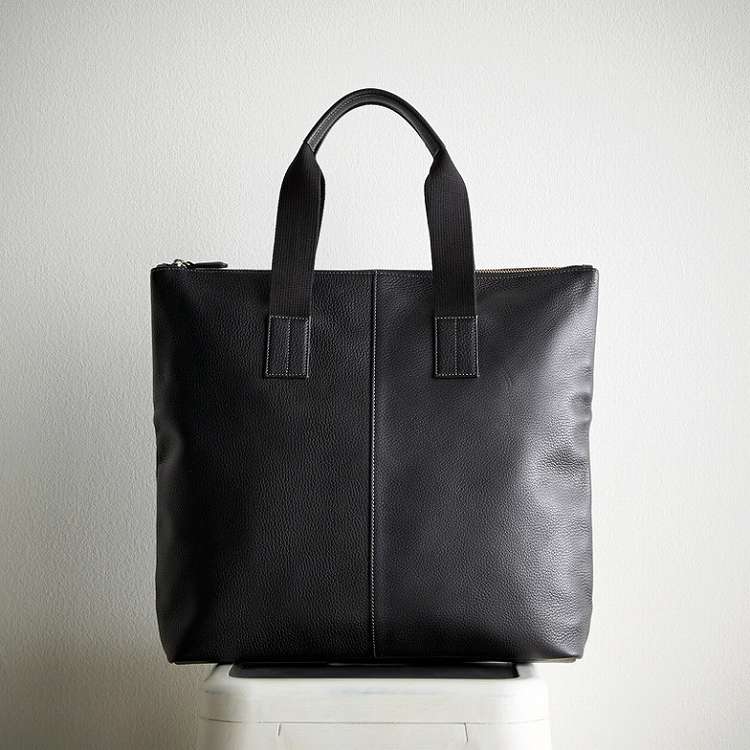 良品工房 日本製牛革メンズトートバッグブラック B1103-301B(代引不可)【送料無料】