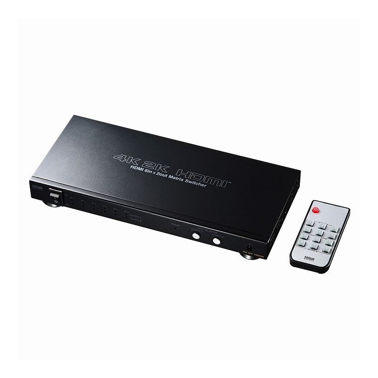 HDMI切替器 6入力2出力 マトリックス切替機能付き SW-UHD62N(代引不可)