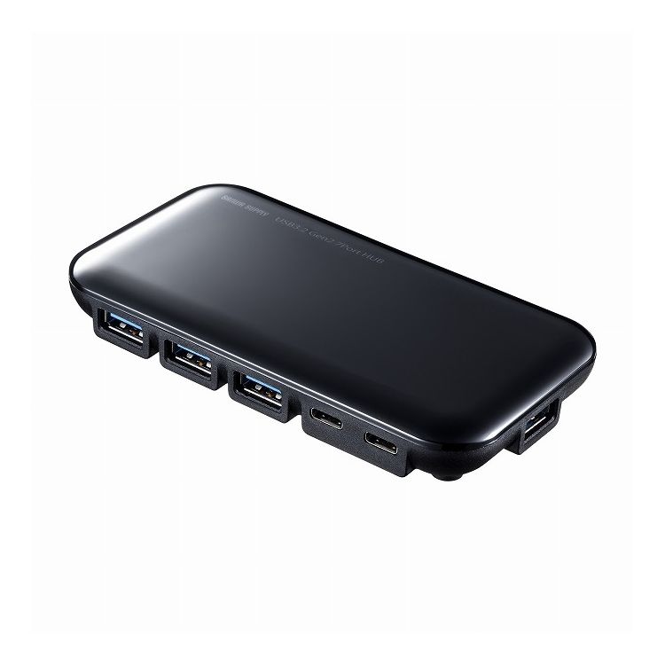 サンワサプライ USB3.2Gen2対応 Type-C 7ポートハブ USB-3TCH38BK(代引不可)【送料無料】|リコメン堂生活館