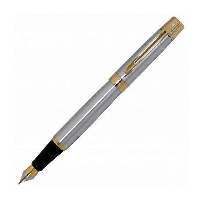 SHEAFFER シェーファー シェーファー300 ブラッシュトクロームＧＴ 万年筆 ペン先 F 細字 おしゃれ プレゼント 贈り物 祝い品【送料無料】