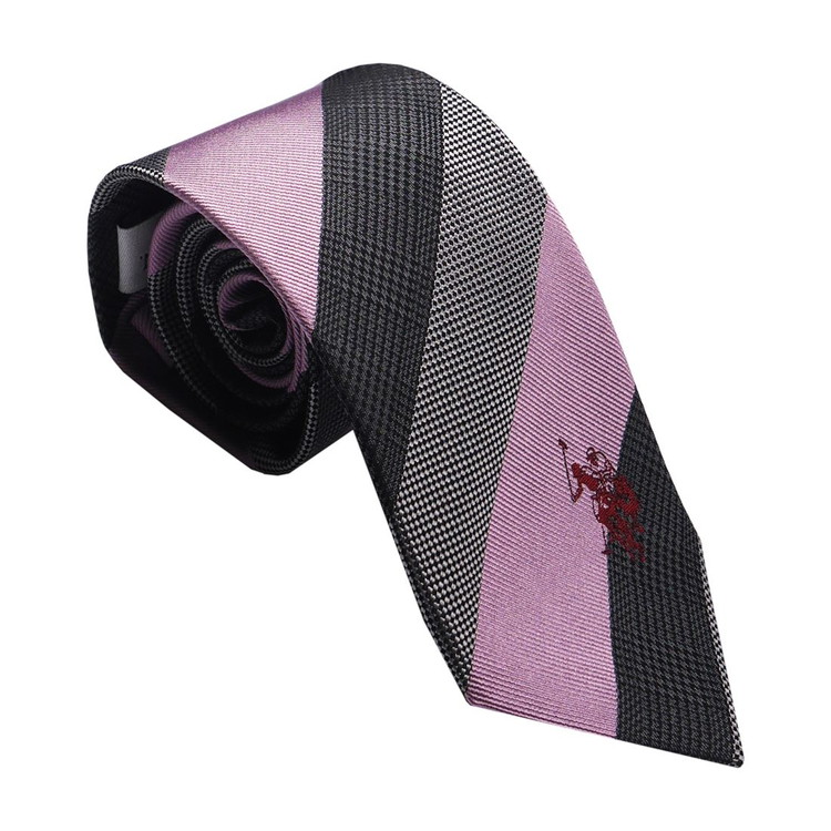 U.S.PORO ネクタイ シルク100% USPA-78 PINK/RED(代引不可)【送料無料】